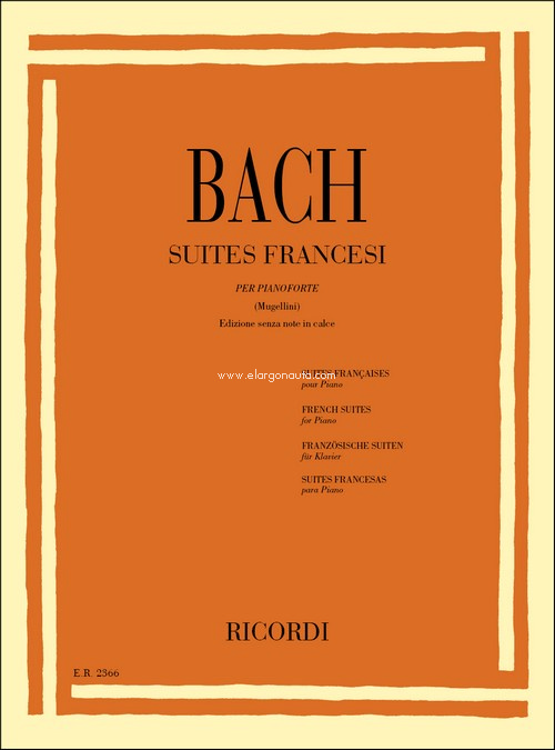 6 Suites Francesi Bwv 812 - 817, Piano. 9790041823669