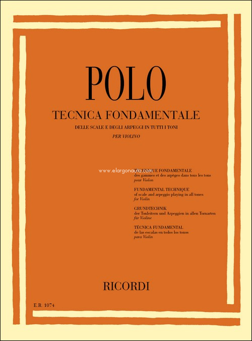 Tecnica fondamentale delle scale e degli arpeggi , Violin