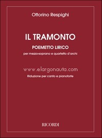 Il Tramonto, Vocal and Piano. 9790041170893