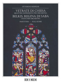 Vetrate di chiesa. Belkis, regina di Saba, orchestra