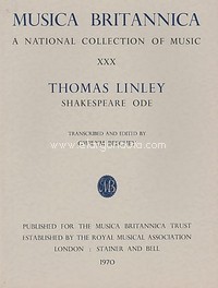 Shakespeare Ode, Choir. Musica Britannica, vol. XXX. 9780852494288