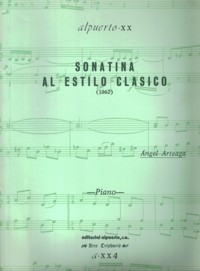 Sonatina al estilo clásico, para piano. 9788486230272