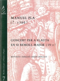 Concierto para flauta en Si bemol mayor (IV-2), reducción para flauta y piano