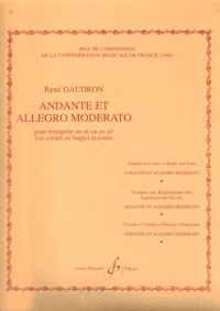 Andante et allegro moderato, pour cornet et piano. 9790043010678