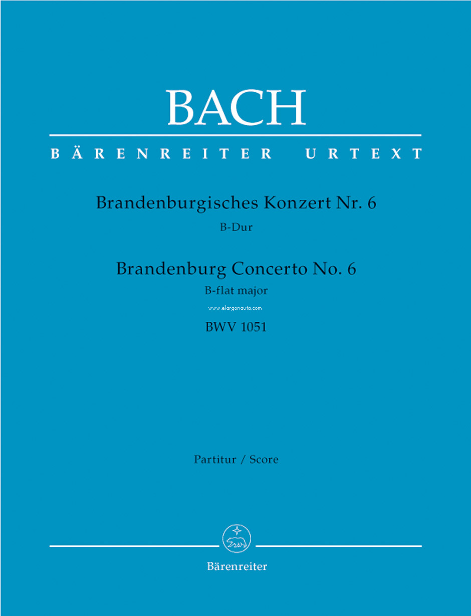 Brandenburg Concerto No.6 In B-Flat BWV 1051, String Orchestra. 9790006505005