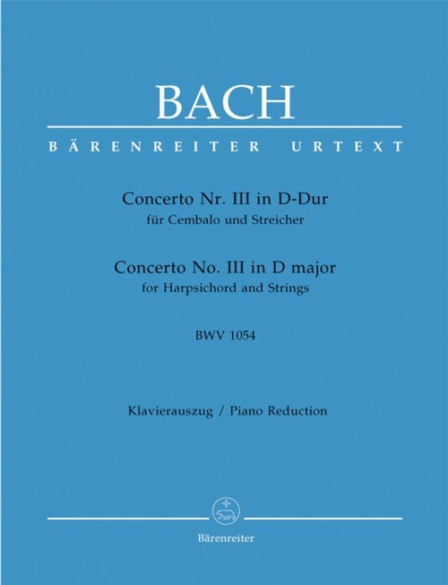 Concerto No. III in D major, for Harpsichord and Strings, BWV 1054, Piano Reduction