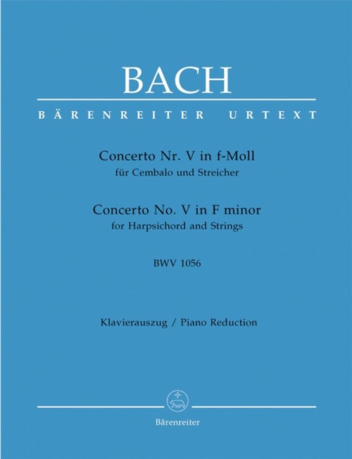 Concerto No. V in F minor, for Harpsichord and Strings, BWV 1056, Piano Reduction