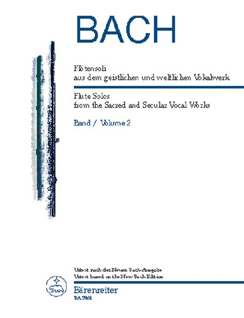 Flute Solos from Sacred and Secular Vocal Works 2: Arias with 1 or 2 flutes obbligato (with the complete vocal part)