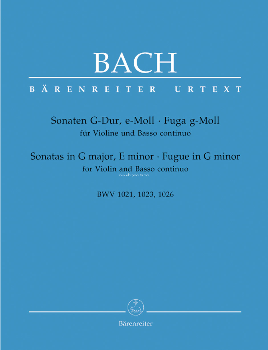 2 Sonatas For Violin: G BWV 1021, E Min BWV 1023. 9790006466214