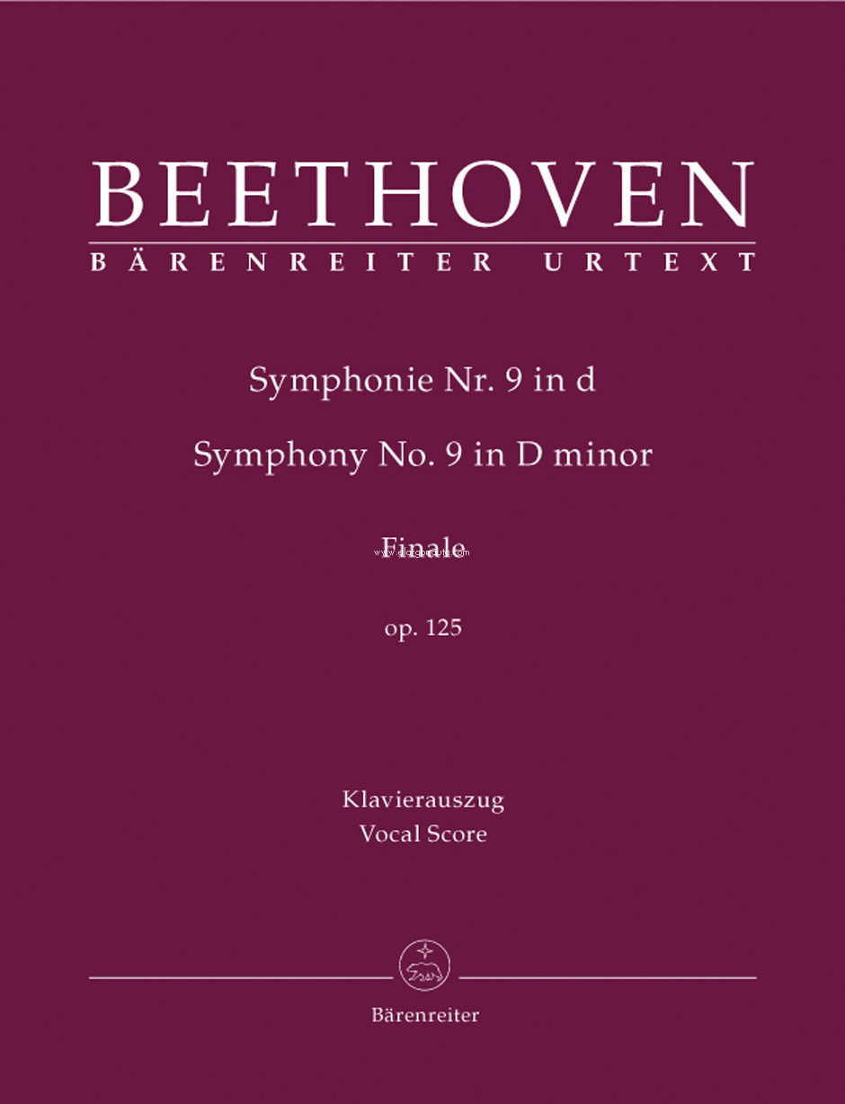 Symphony No. 9 in D minor, op. 125. Finale, Vocal and Piano. 9790006499533