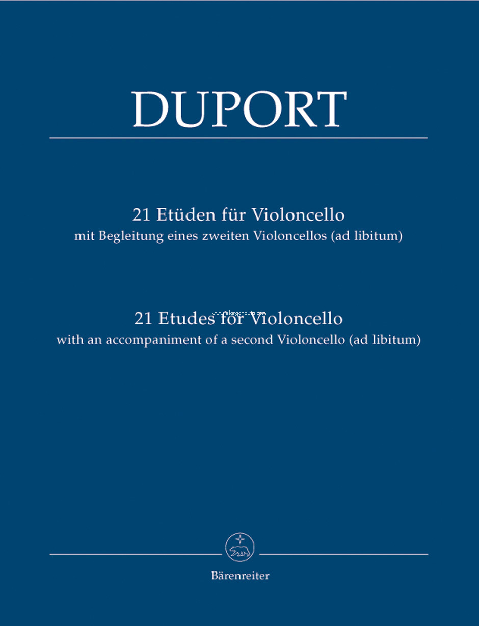 21 Etudes for Violoncello: with an accompaniment of a second Violoncello