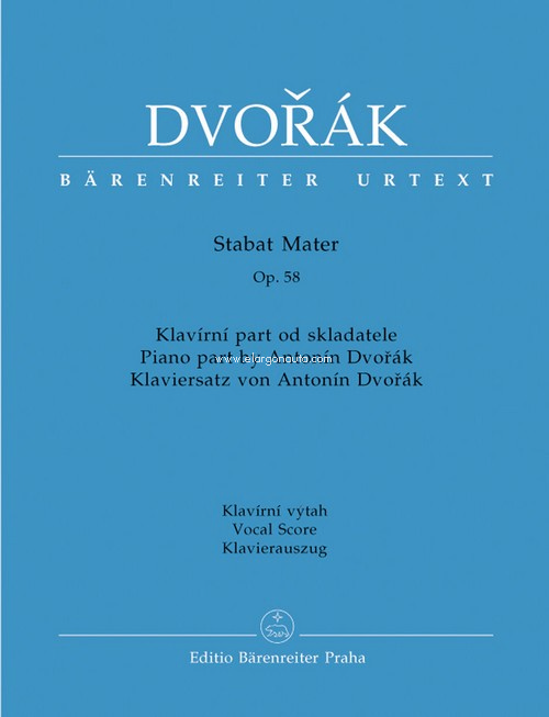 Stabat Mater op. 58, Soloists, Choir and Orchestra. Vocal Score