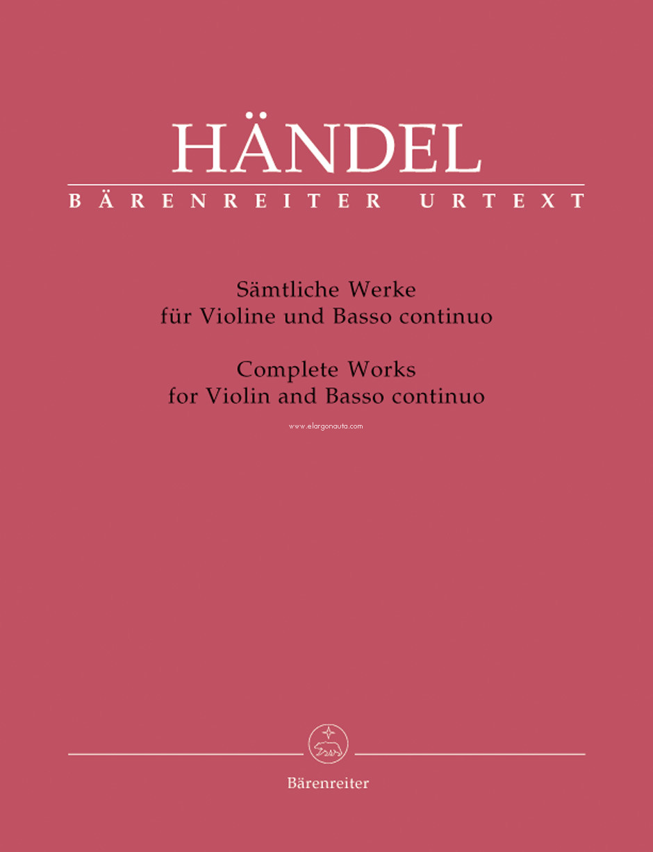 Sämtliche Werke für Violine und Basso continuo, score and parts. 9790006446285