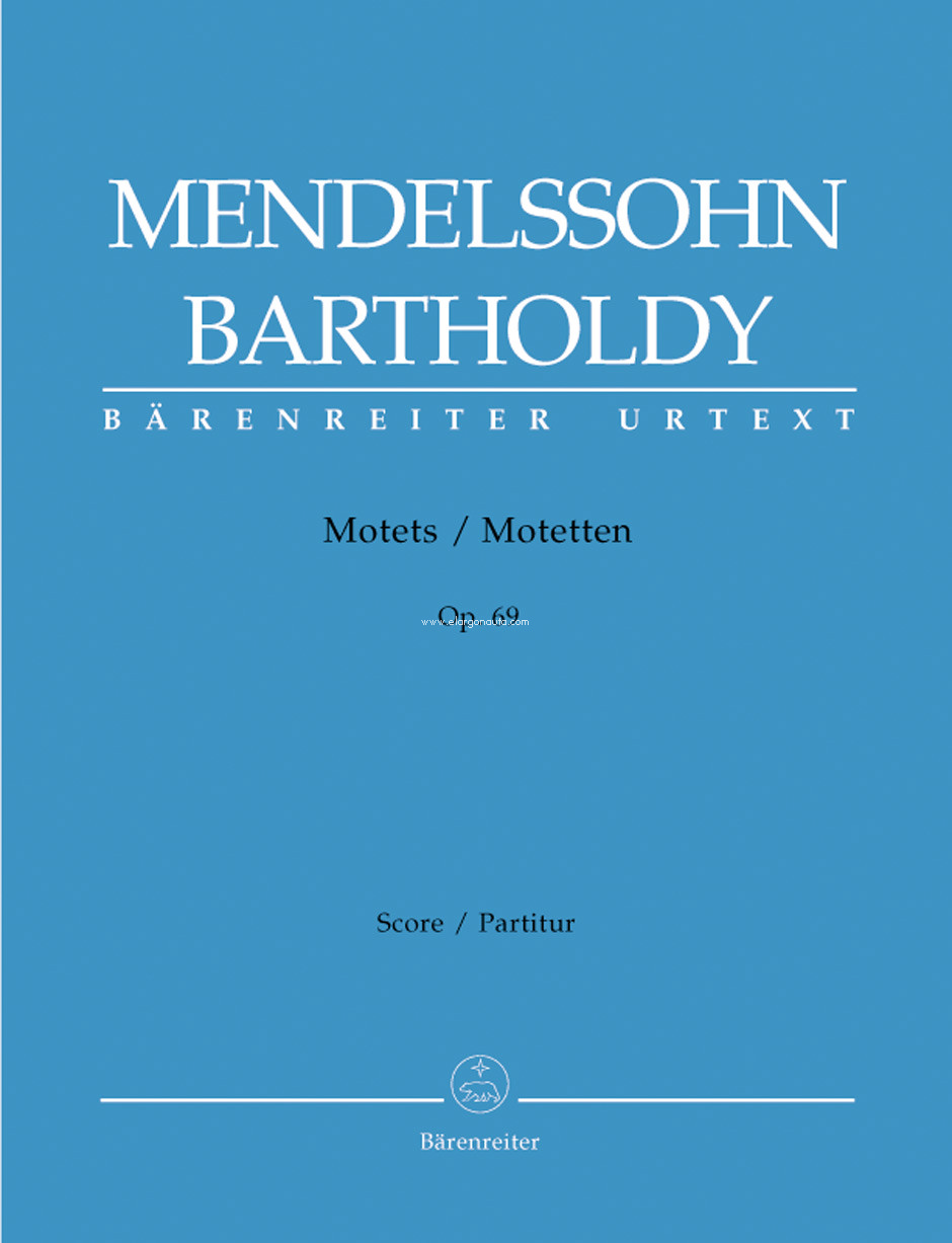 Motets, op. 69, choral score