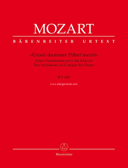 Unser dummer Poebel meint. Zehn Vartiationen, Piano