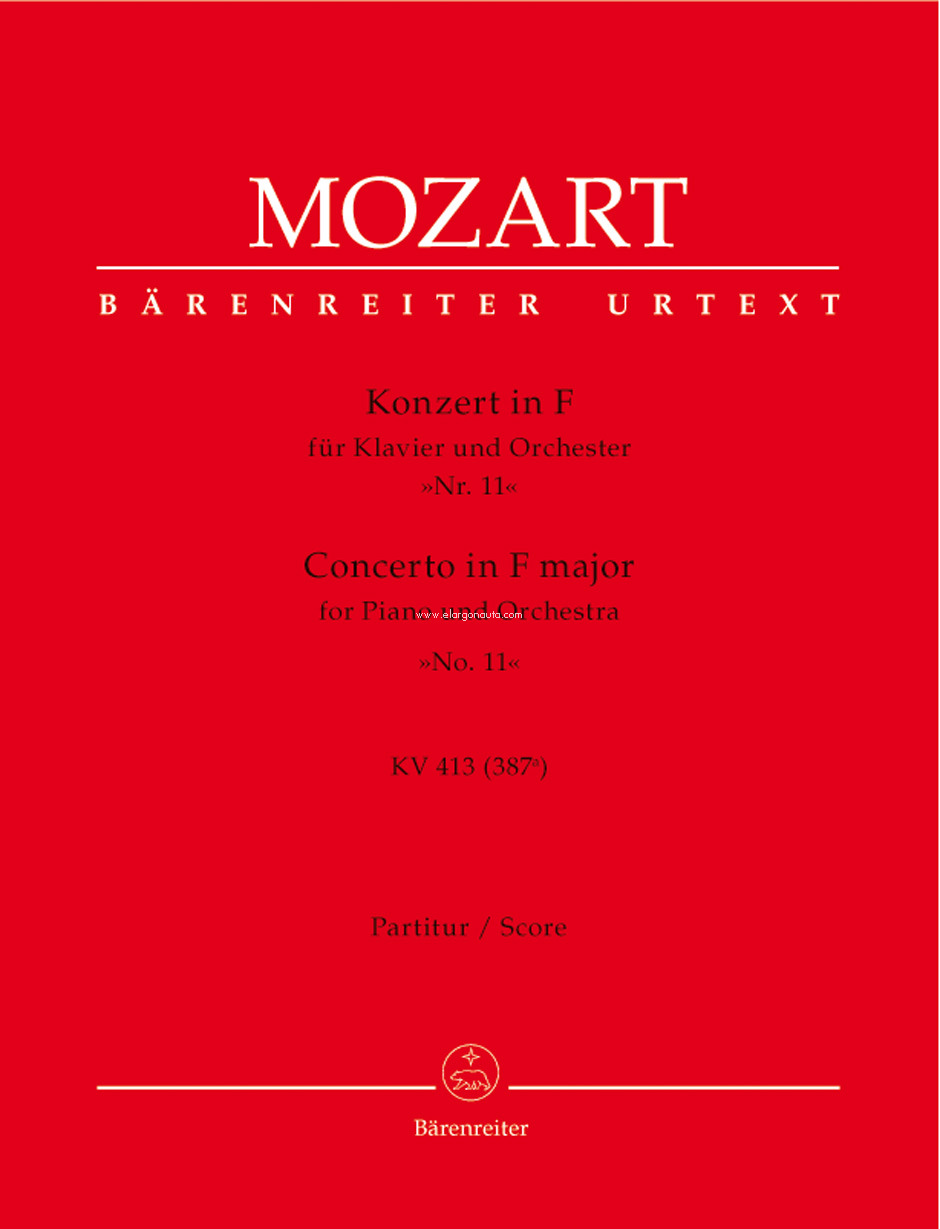Piano Concerto No. 11 in F major K. 413, Piano and Orchestra