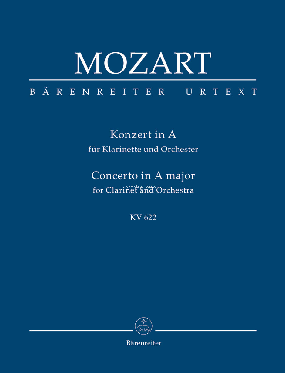 Clarinet Concerto In A K.622. 9790006202225