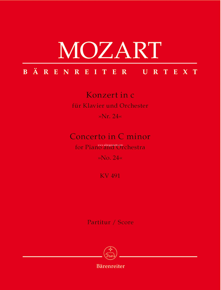 Piano Concerto In C Minor K.491: for Piano and Orchestra