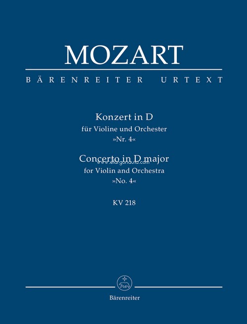 Violin Concerto No.4 in D major K.218: for Violin and Orchestra, Solo Violin, Orchestra
