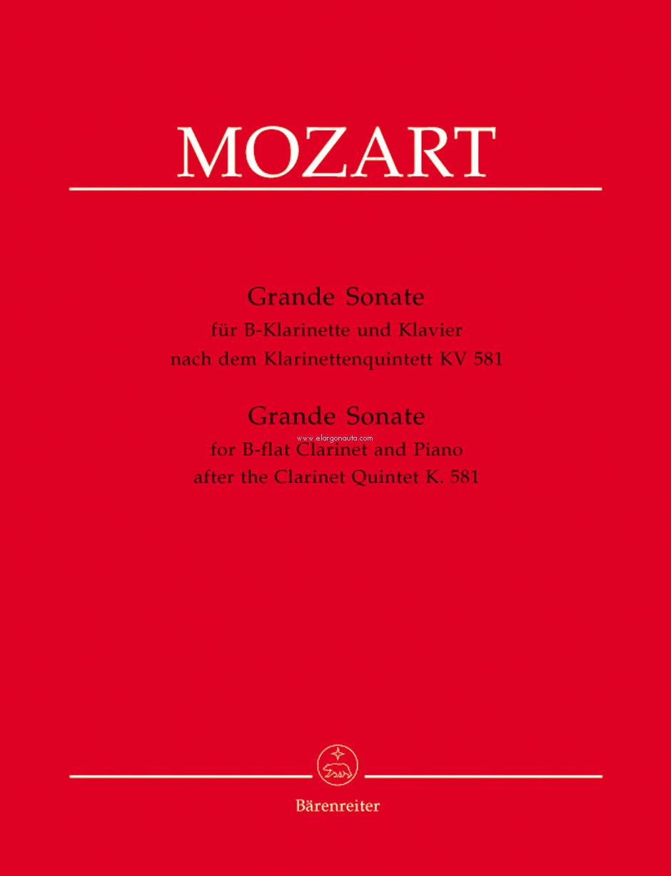 Grande Sonate Für B-Klarinette Und Klavier: for B flat Clarinet and Piano, Clarinet, Piano