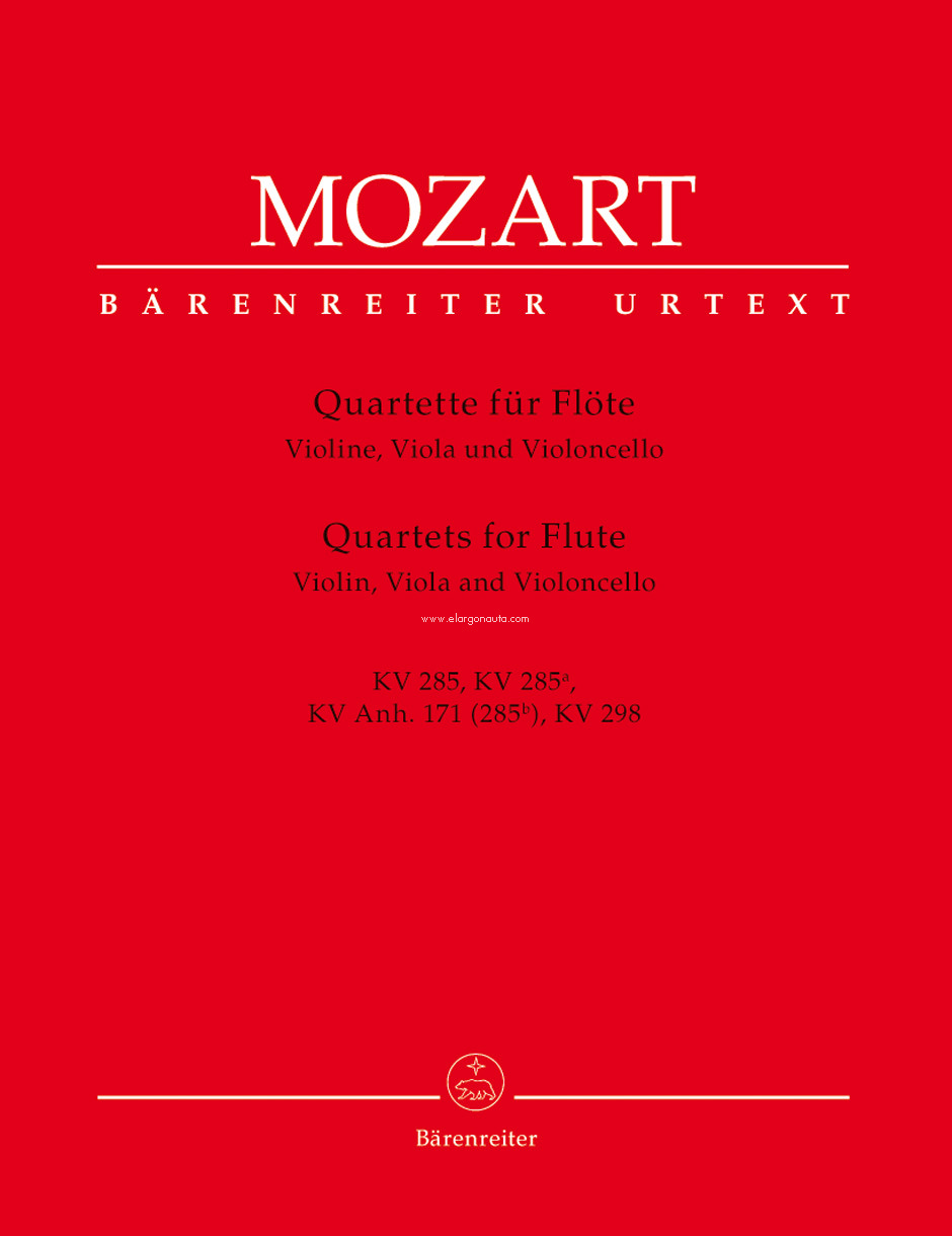 Flute Quartets: for Flute, Violin, Viola and Violoncello, Flute, Violin, Viola, Cello