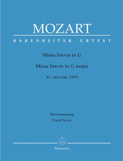 Missa brevis in G major K. 140 (235d), Vocal Score