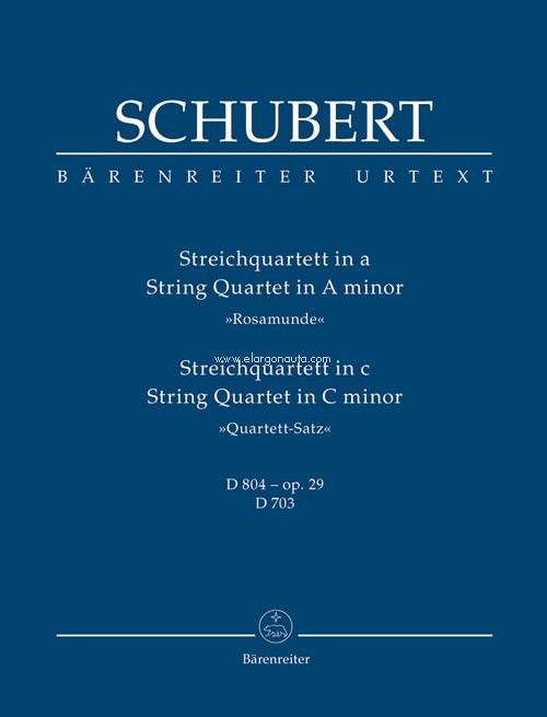 String Quartet A Minor D 804 Op. 29 'Rosamunde'