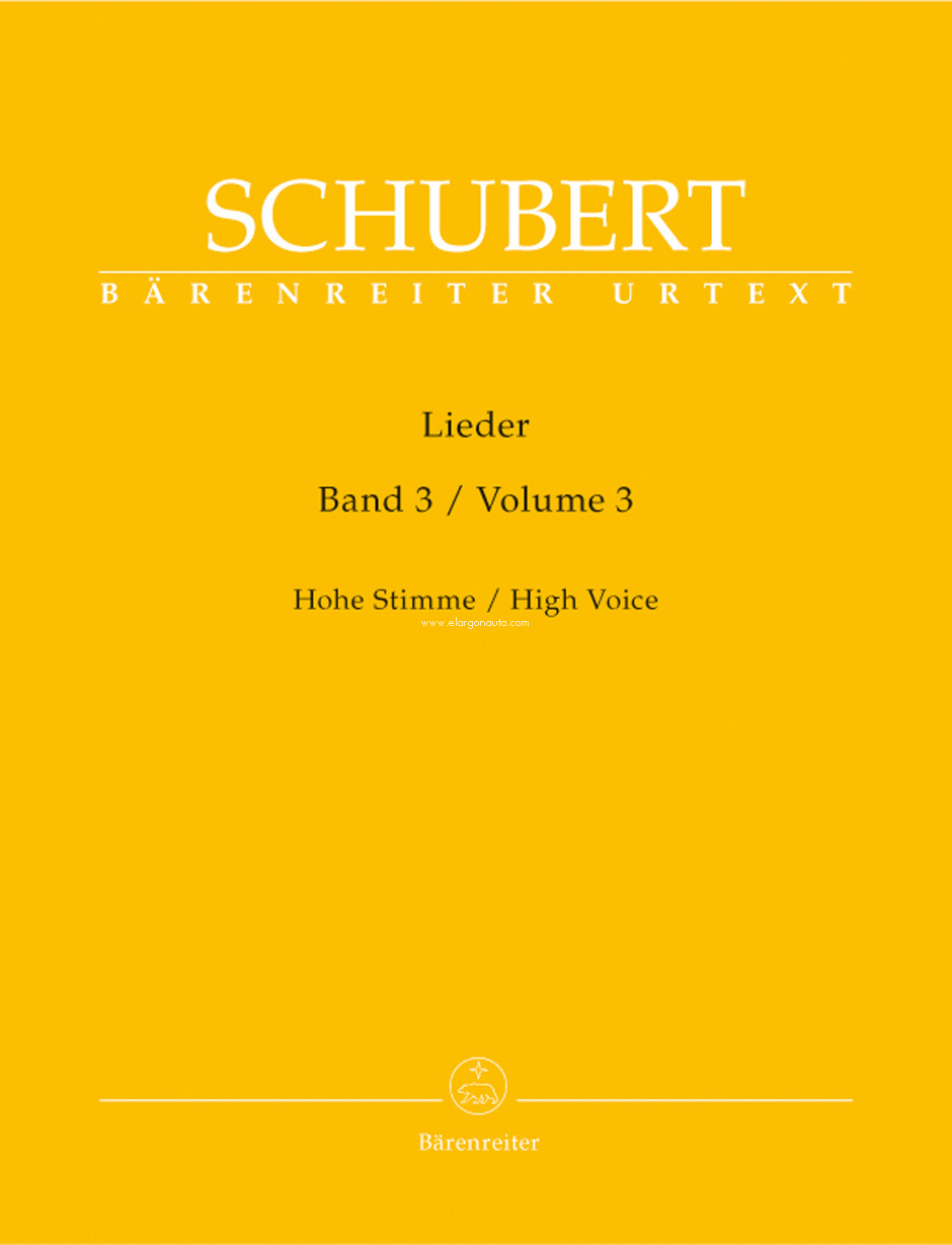 Lieder Band 3: Hohe Stimme / High Voice, Vocal and Piano