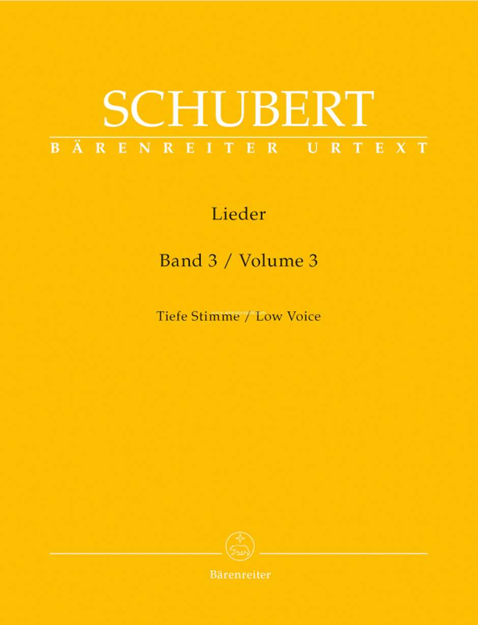 Lieder Band 3: Tiefe Stimme / Low Voice, Vocal and Piano