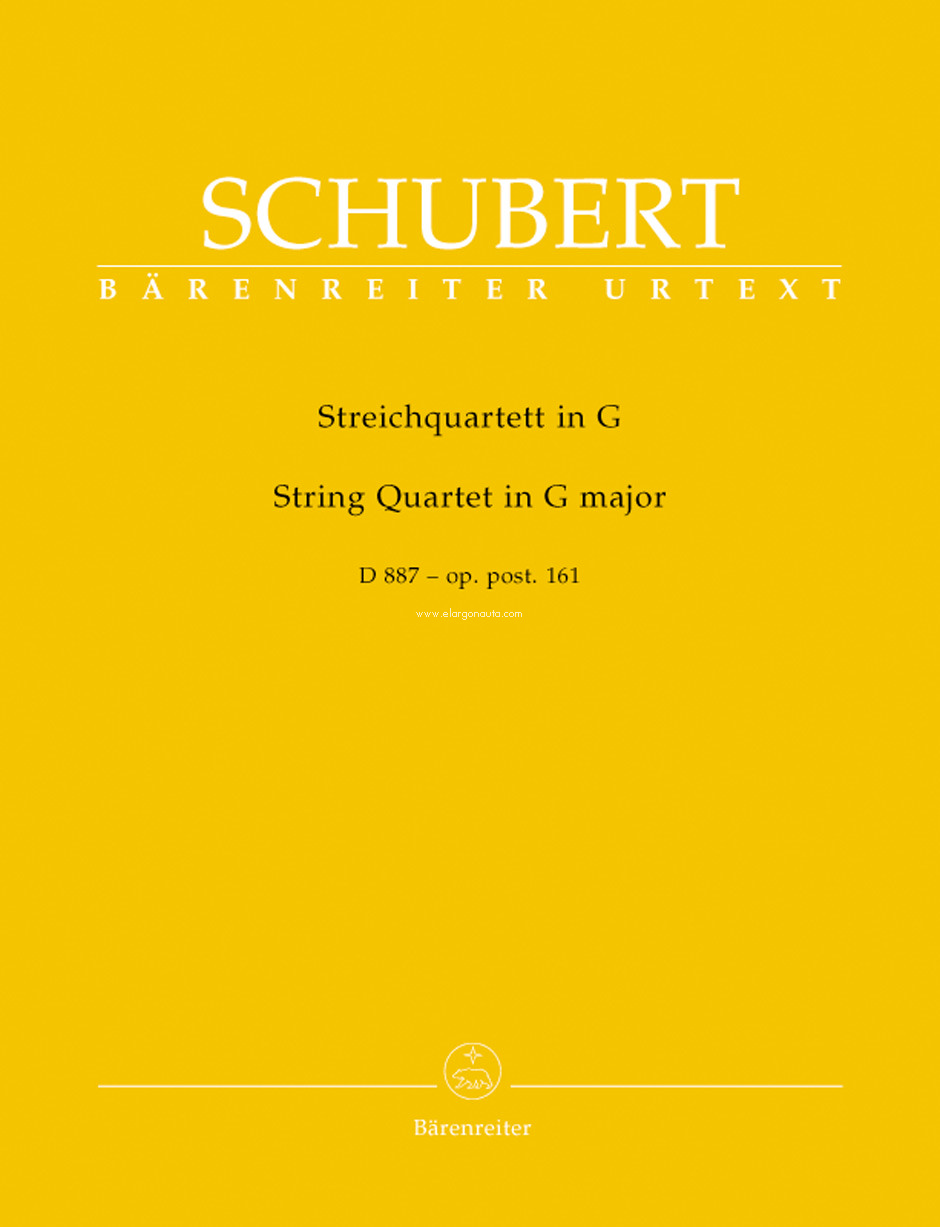 String Quartet G major op. post. 161 D 887. 9790006472826 String Quartet G major op. post. 161 D 887. 9790006472826