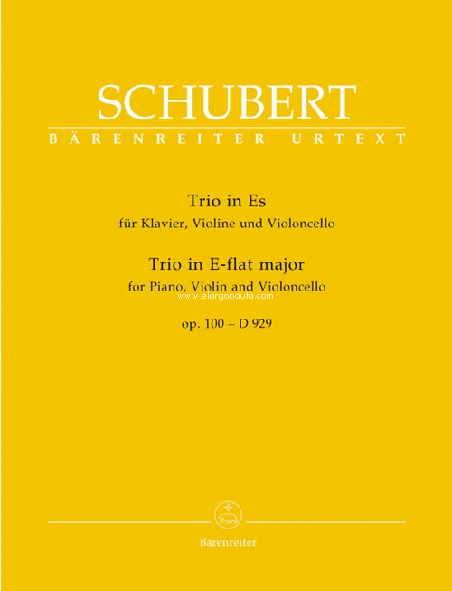 Trio in E-flat major op. 100 D 929, score and parts = Trio in Es op. 100 D 929, Partitur und Stimmen. 9790006472765