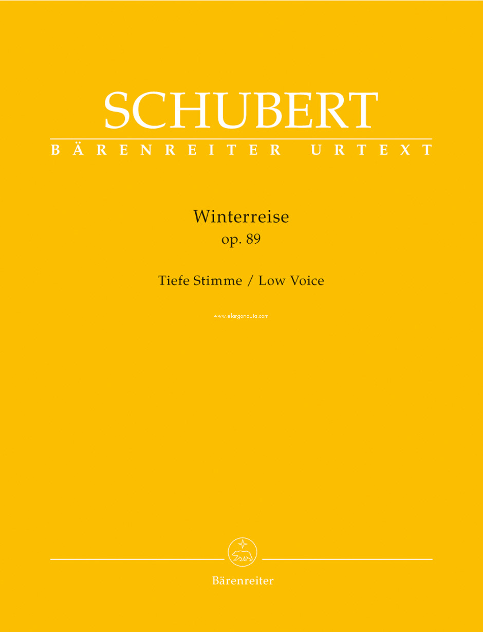 Winterreise Op. 89 D 911 - Low Voice: Singing Score, Urtext edition, Low Voice and Piano