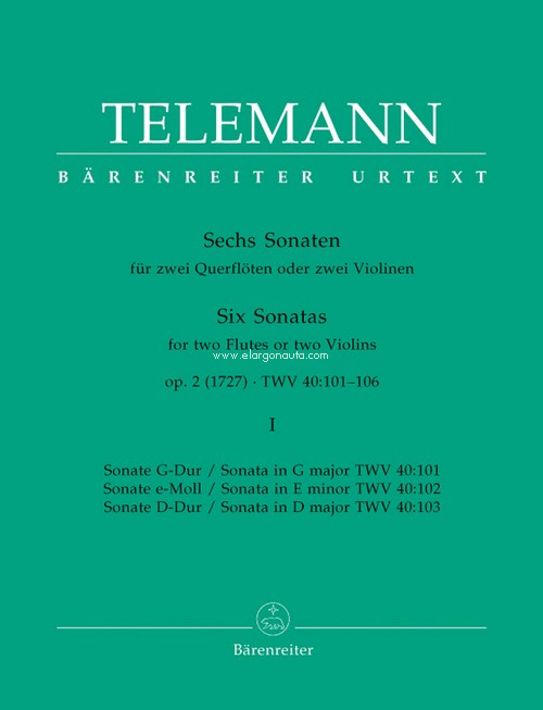 6 Sonaten, Op. 2, 2 Flutes