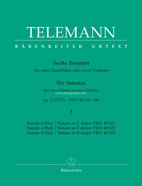 6 Sonaten, Op. 2, 2 Flutes