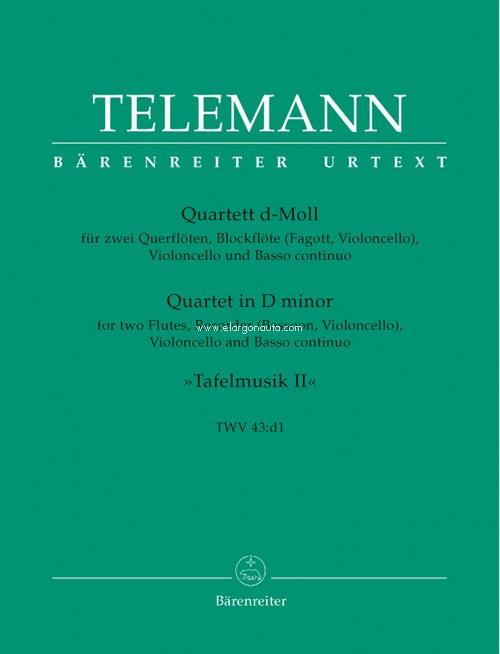Quartet D, 2 Flutes/Recorder or Bassoon/Contra Bass