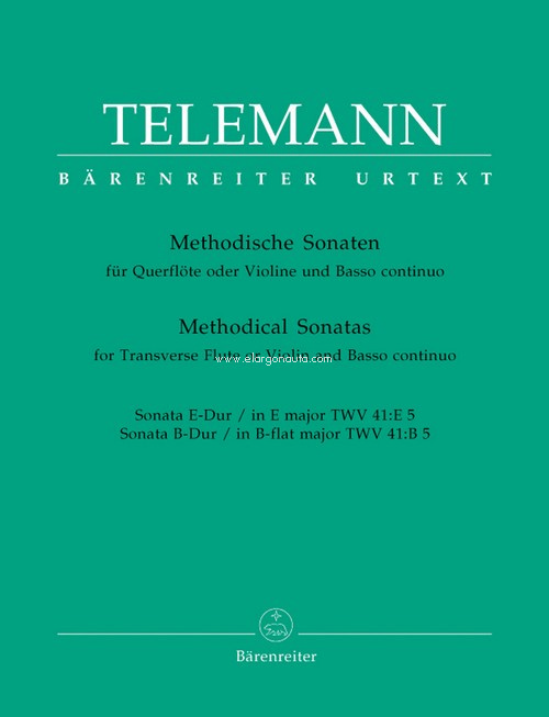 Methodical Sonatas Book 5 Nos 9-10: for Flute or Violin and Basso continuo
