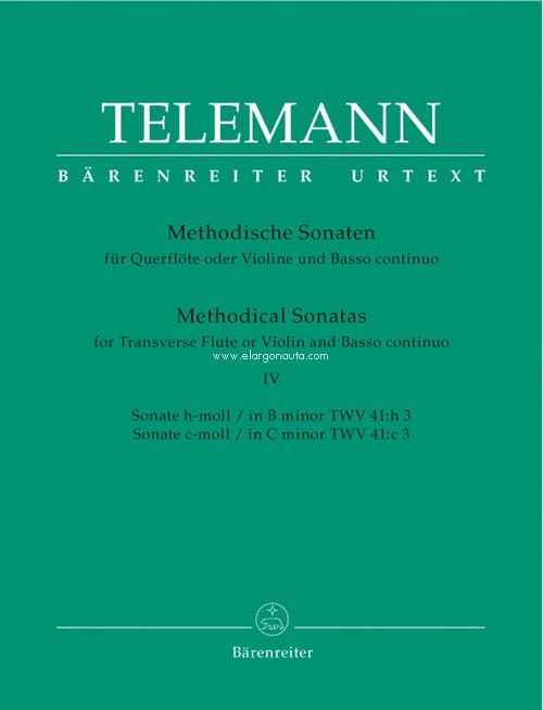 Methodical Sonatas Book 4 Nos 7-8: for Flute or Violin and Basso continuo