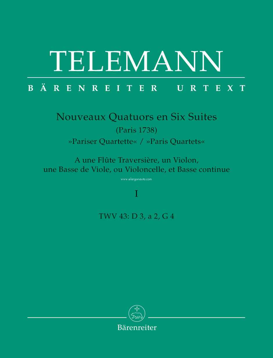 Paris Quartets Vol.1: Pariser Quartette, Flute, Violine, Viola da gamba oder Violoncello und Basso continuo