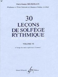 30 Leçons progressives de solfège rythmique, vol. VI. 9790043029823 30 Leçons progressives de solfège rythmique, vol. VI. 9790043029823