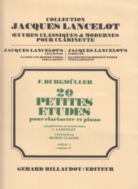 20 petites etudes, pour clarinette sib et piano. Vol. 2. 40962