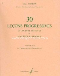 30 Leçons progressives de lecture de notes et de solfège rythmique, vol. IIIA. 9790043018896