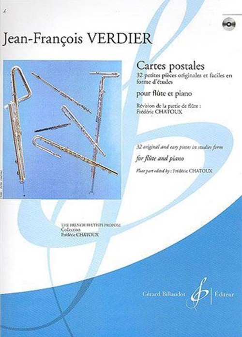 Cartes postales: 32 petites pièces originales et faciles en forme d'etudes, pour flûte et piano