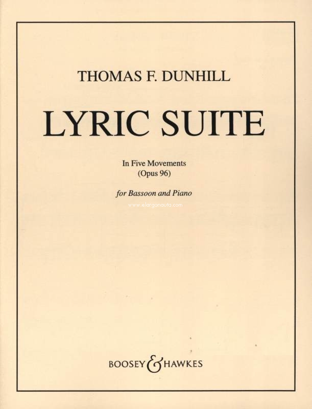 Lyric Suite in Five Movements Op. 96, Bassoon and Piano