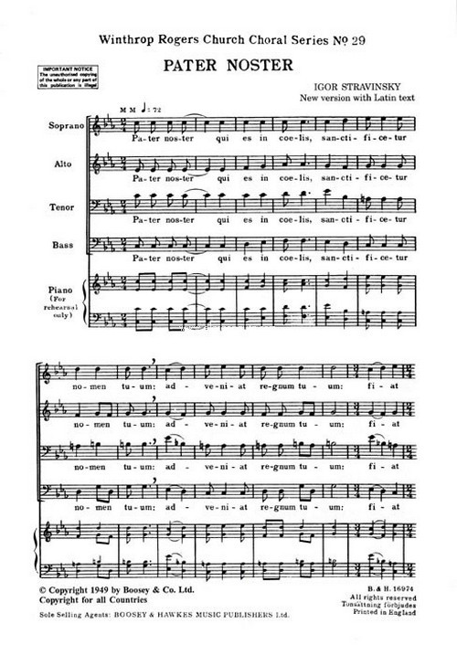 Pater Noster (SATB). 9790060026713