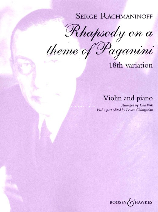 Rhapsody on a theme of Paganini: 18th Variation, Violin and Piano. 9790060115240