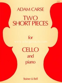 Two Short Pieces For Cello And Piano, Cello and Piano