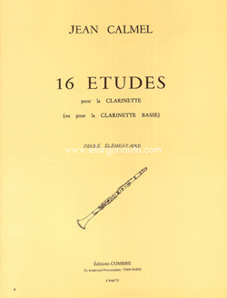 16 études pour la clarinette (ou pour la clarinette basse). 9790230346733