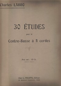 30 Études pour le Contre-Basse à 4 cordes, op. 74