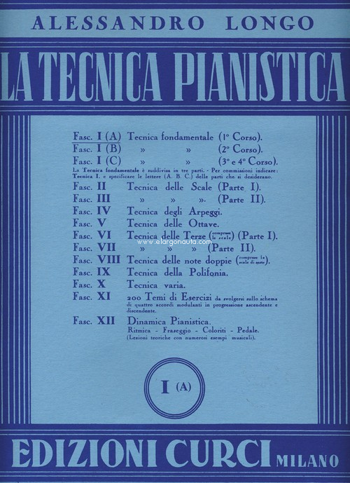 Tecnica Pianistica Vol. 1 A, Piano