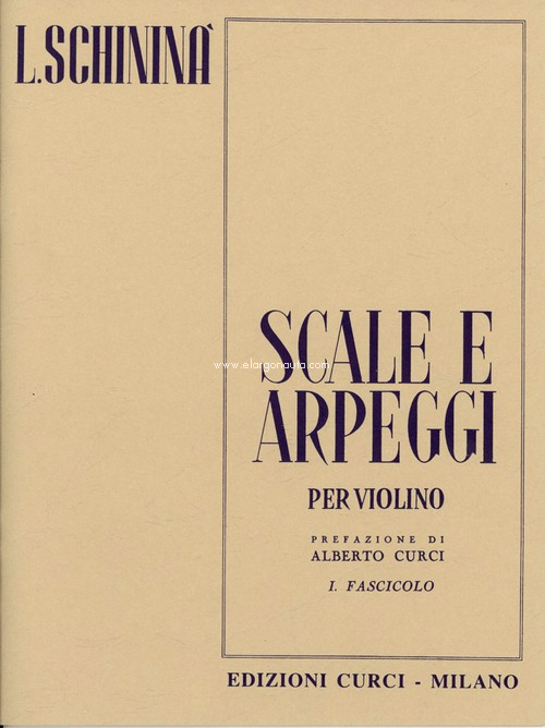 Scale e arpeggi, vol. 1, Violin